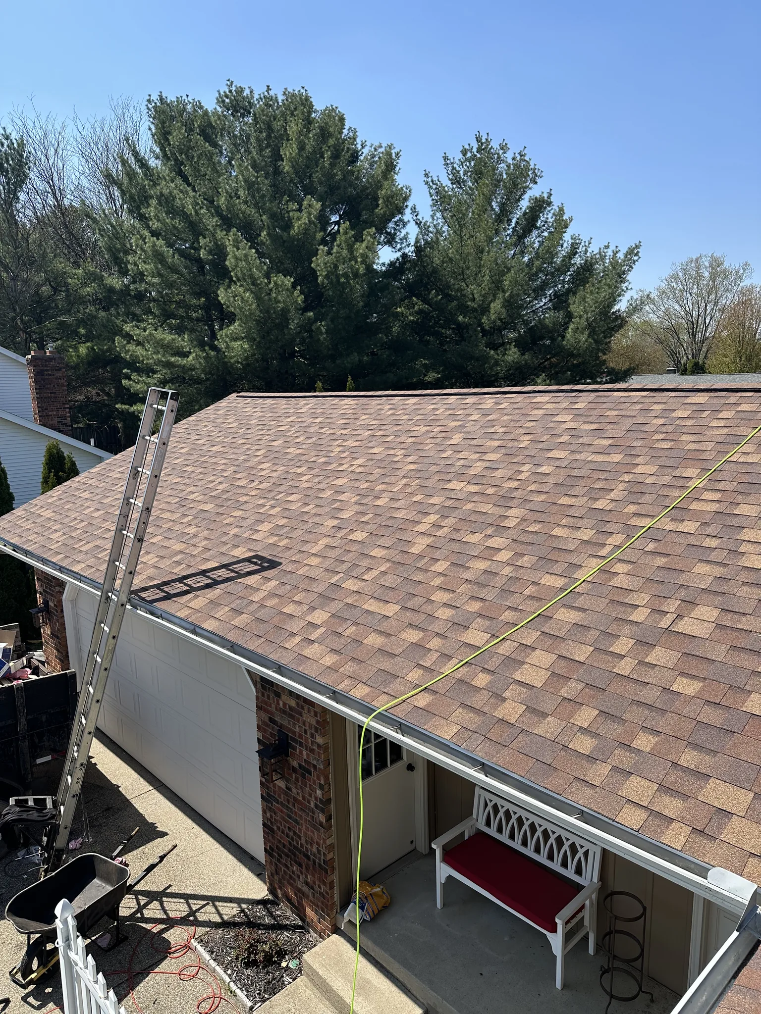 Finished elastomeric roof restoration — a seamless white reflective membrane